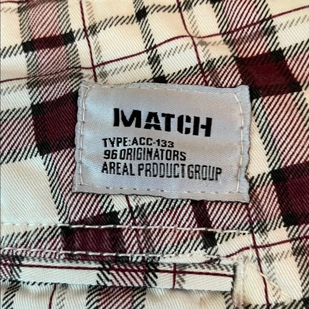 Matchstick Match size 32 Men Loose Fit Plaid Twill Cargo Shorts 6 Pockets VGUC